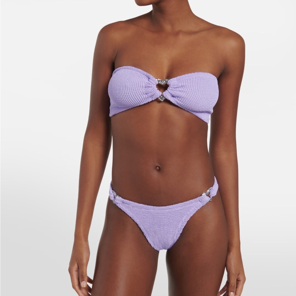 NEW HUNZA G Purple Heart bikini set